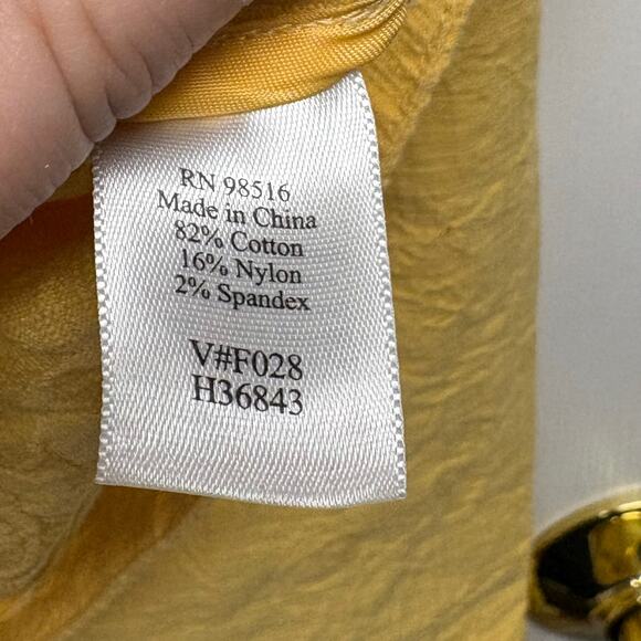 Coldwater Creek Yellow Orange Blazer, Textured Fabrick, Plus Size 16 - Picture 5 of 5